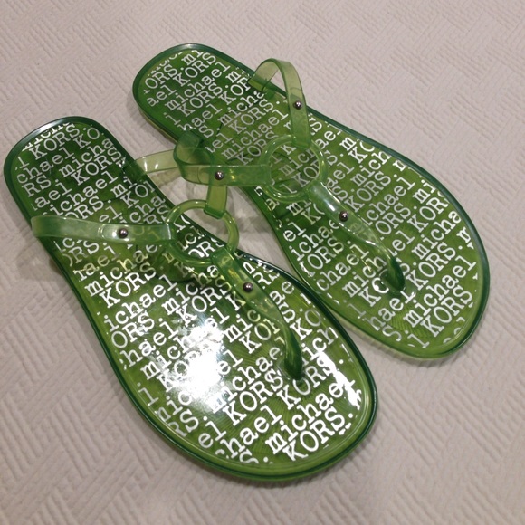 michael kors clear jelly sandals